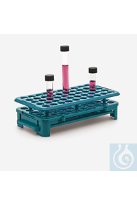 REAGEERBUISREKJE-MET-SILICONENHOUDER-VOOR 16 MM BUISJES Reageerbuisrekje met siliconen...
